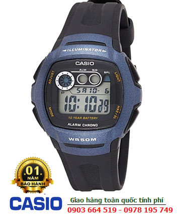 Casio W-210-1BVDF; Đồng hồ điện tử Casio W-210-1BVDF (Unisex Watch) chính hãng /Bảo hành 01năm